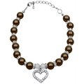 Unconditional Love Heart and Pearl Necklace Chocolate Sm 6-8 UN788885